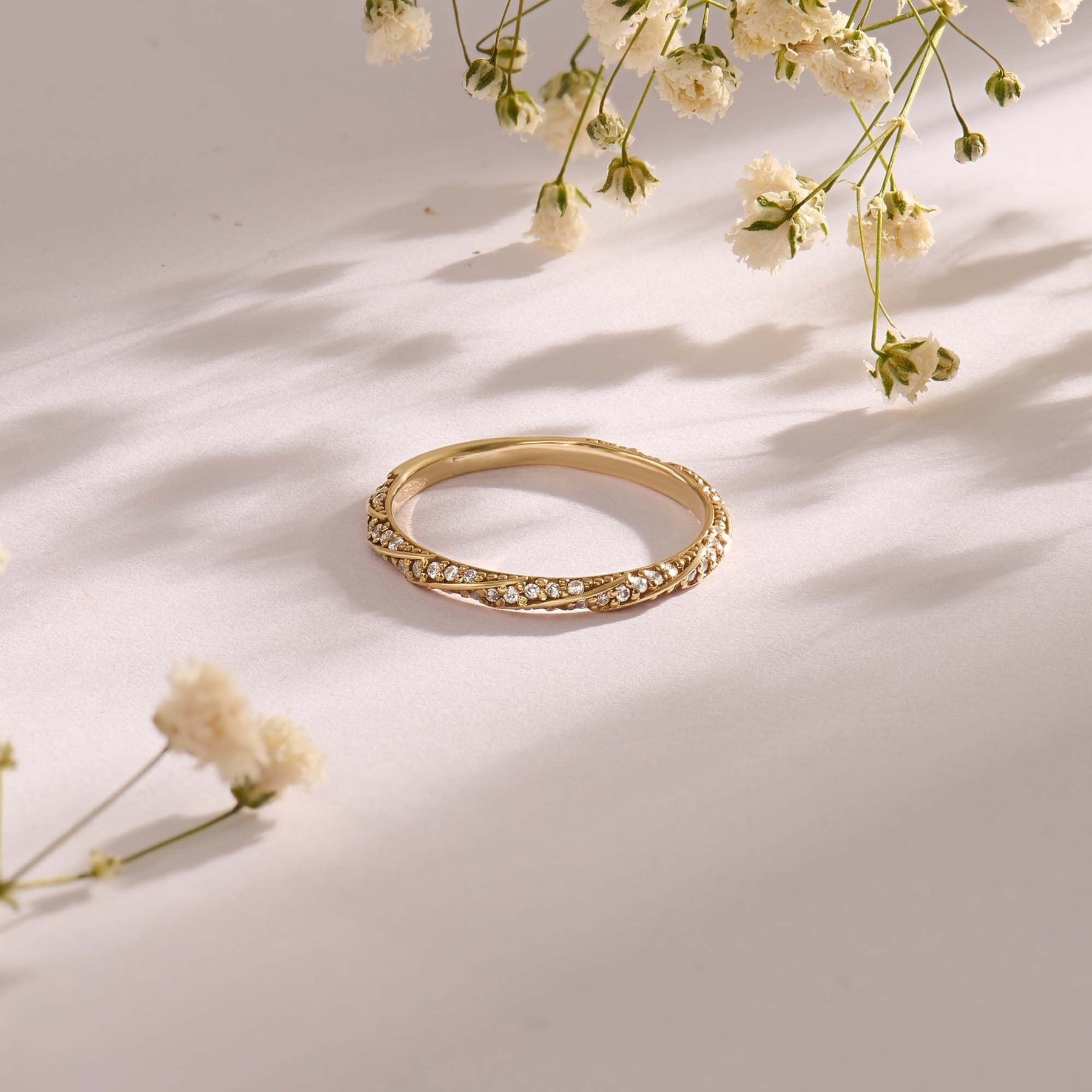 The Marina Band - Diamond Wave Wrap Ring
