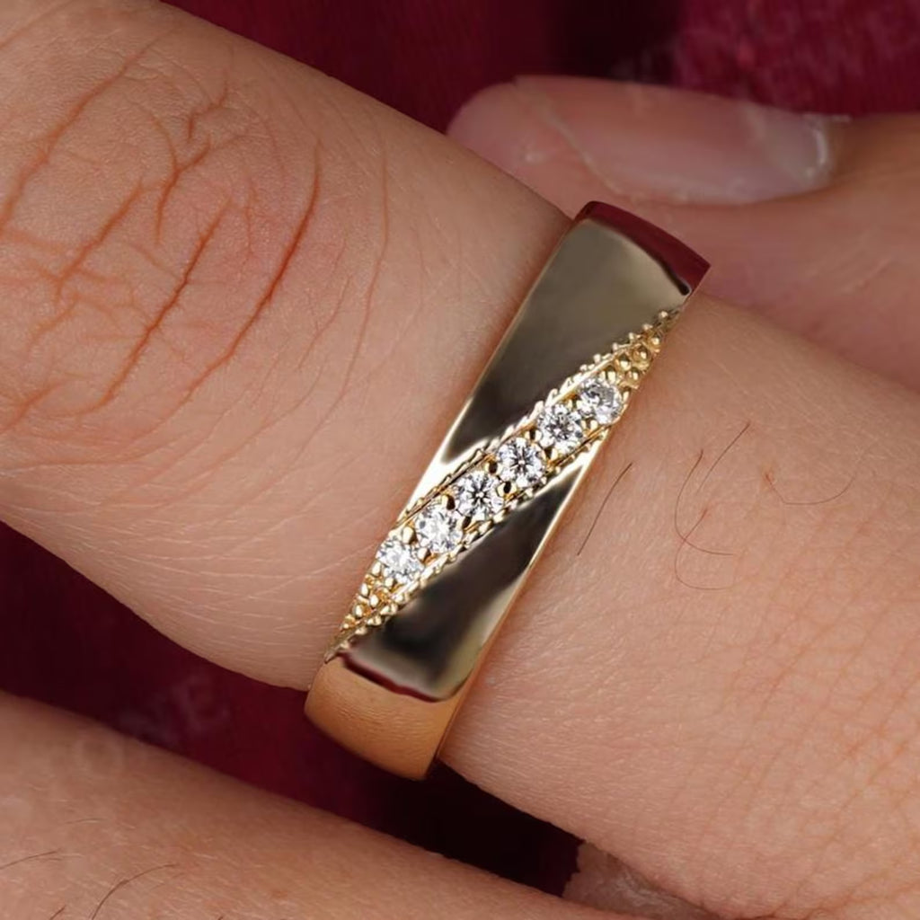 The Michael Band - Men’s Diamond Line Wedding Ring