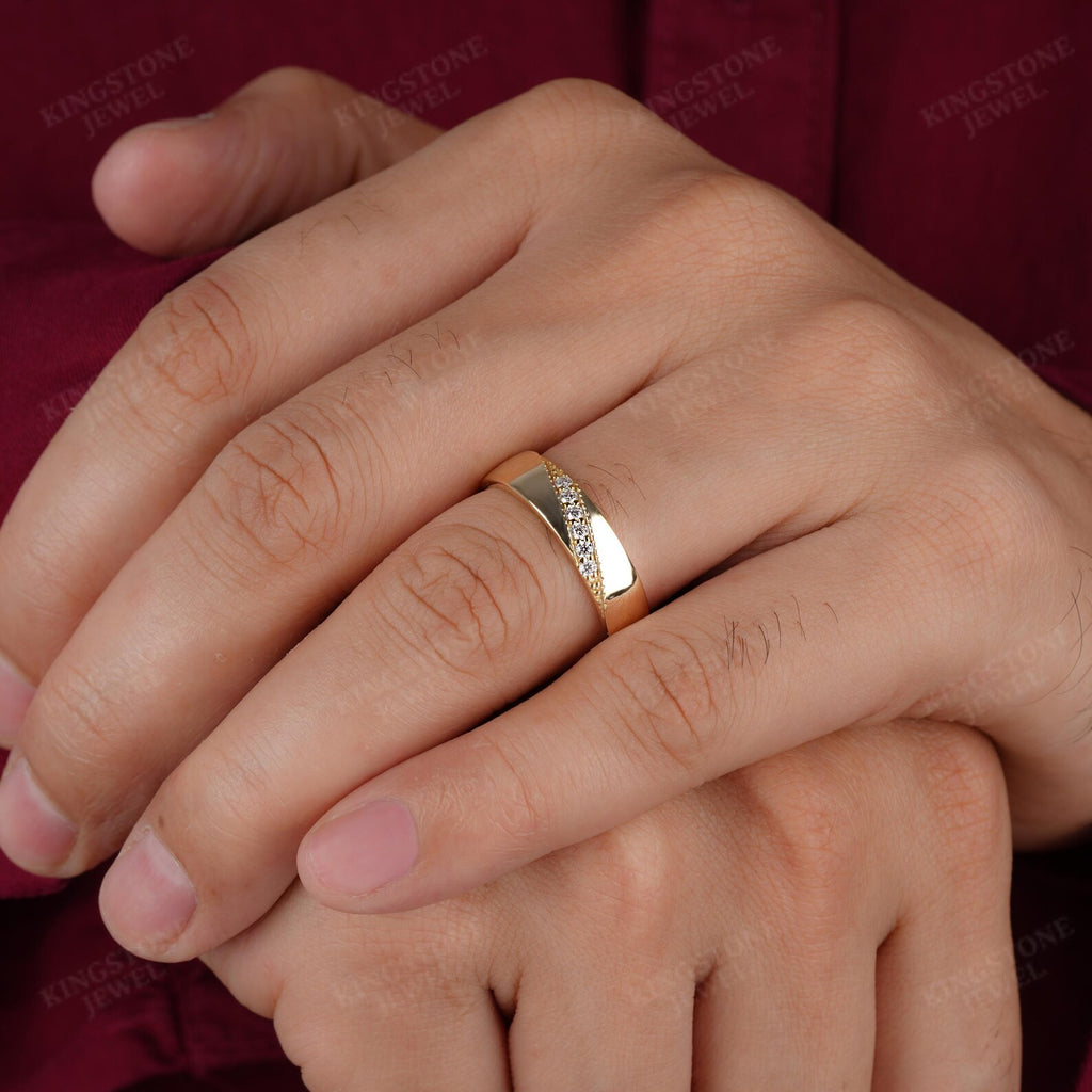 The Michael Band - Men’s Diamond Line Wedding Ring