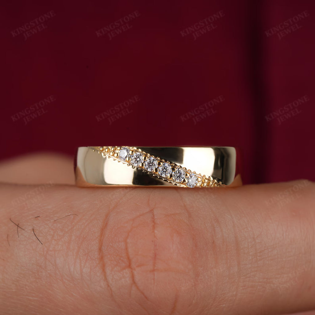 The Michael Band - Men’s Diamond Line Wedding Ring