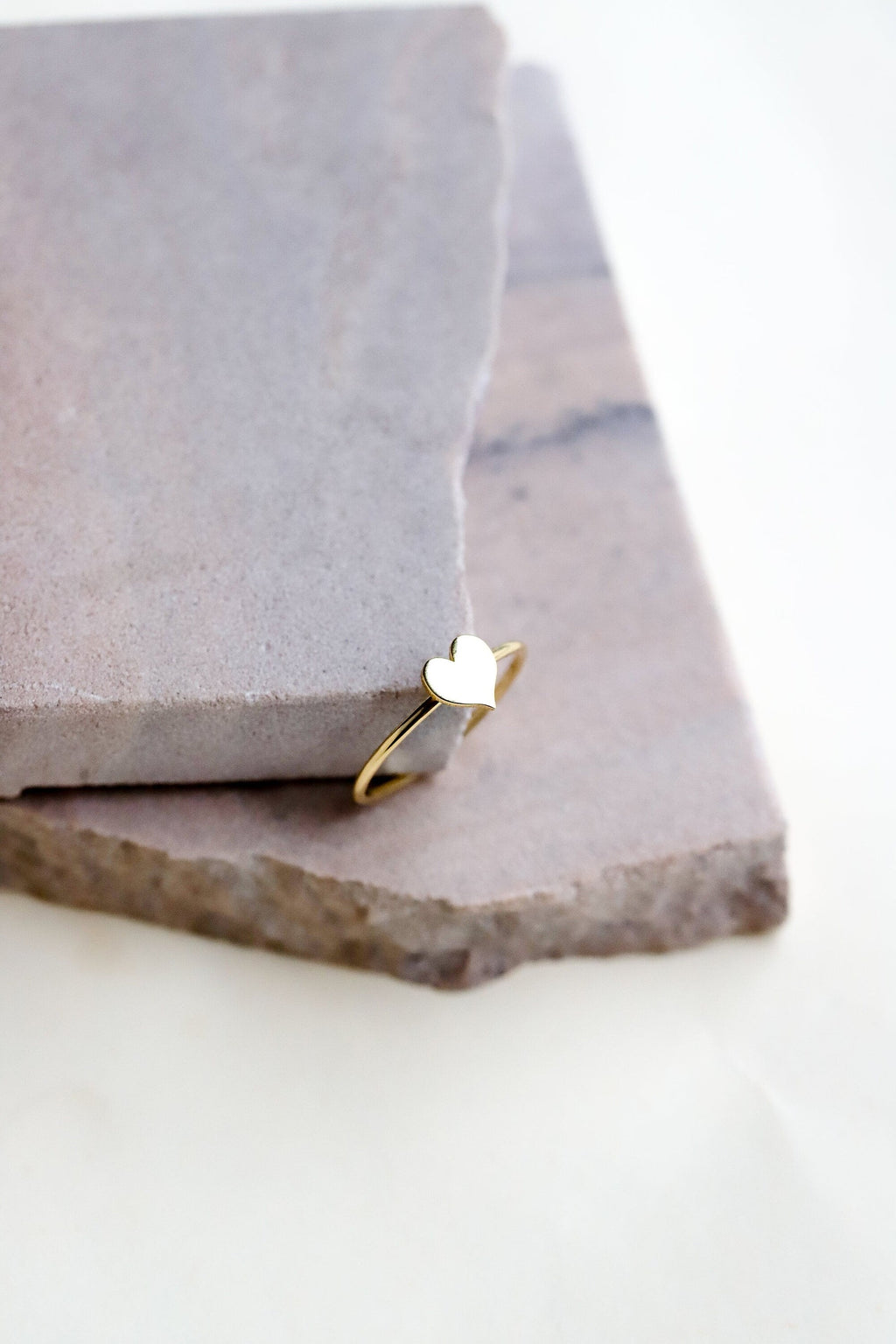 The Mila Ring - Polished Gold Heart Ring