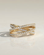 The Mira Ring - Criss Cross Diamond Everyday Ring