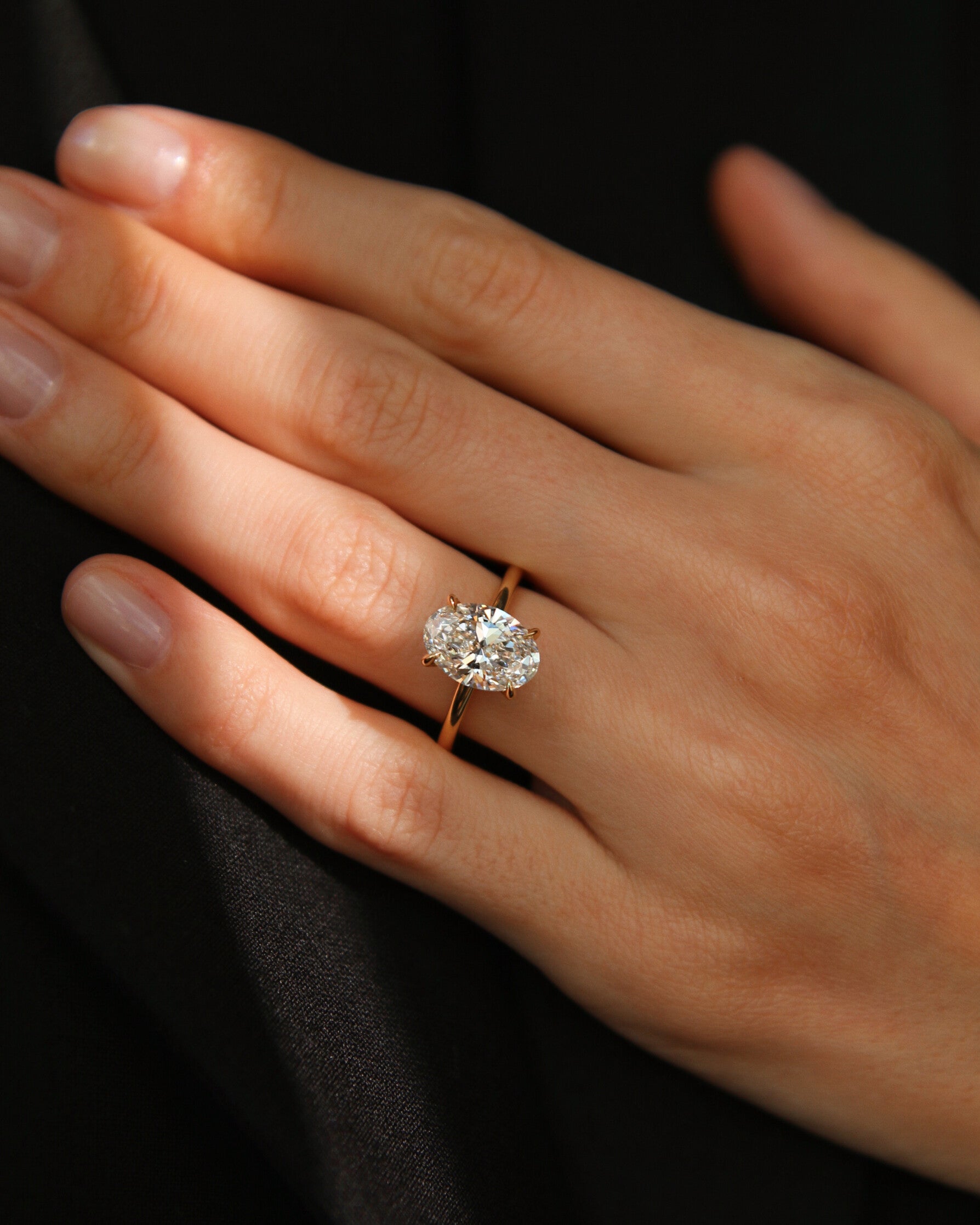 The Naomi Ring - Oval Solitaire Engagement Ring