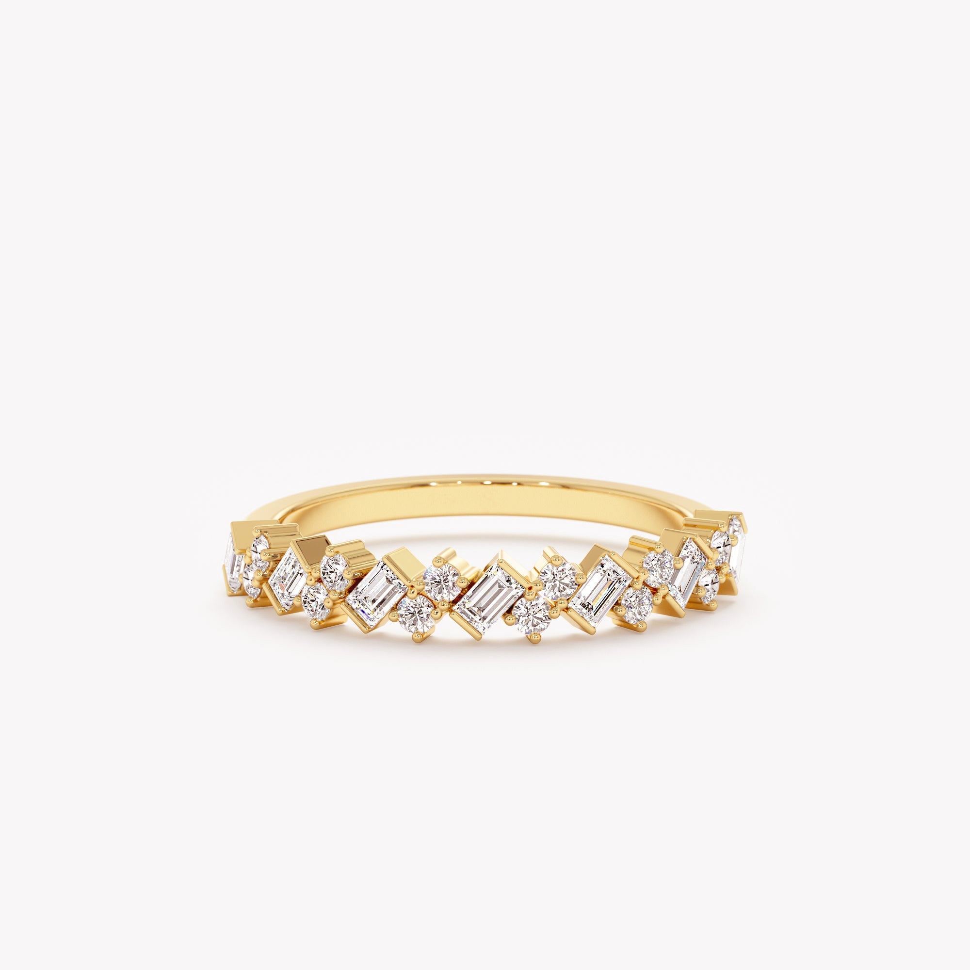 The Nina Band - Alternating Baguette Diamond Band