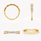 The Nina Band - Alternating Baguette Diamond Band