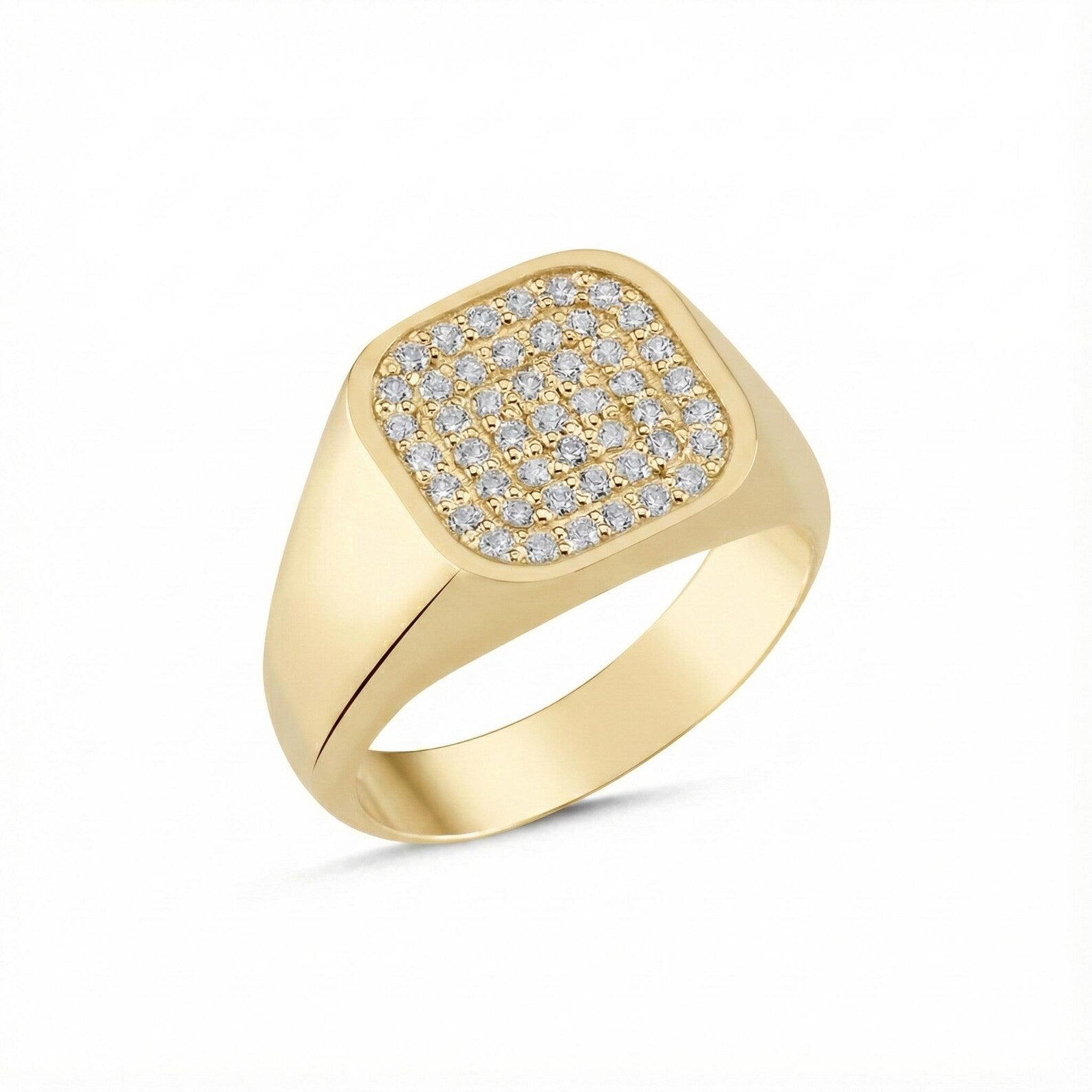 The Noah Ring - Square Diamond Signet Men’s Ring