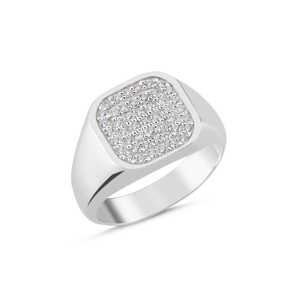 The Noah Ring - Square Diamond Signet Men’s Ring