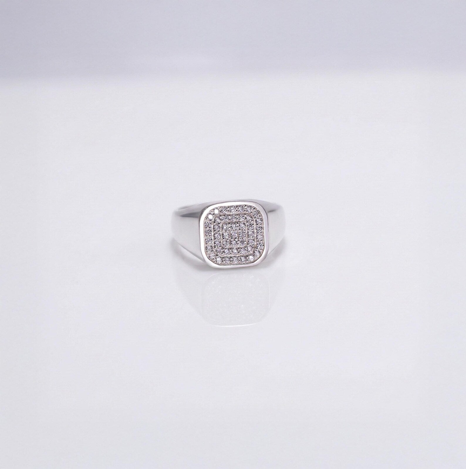 The Noah Ring - Square Diamond Signet Men’s Ring