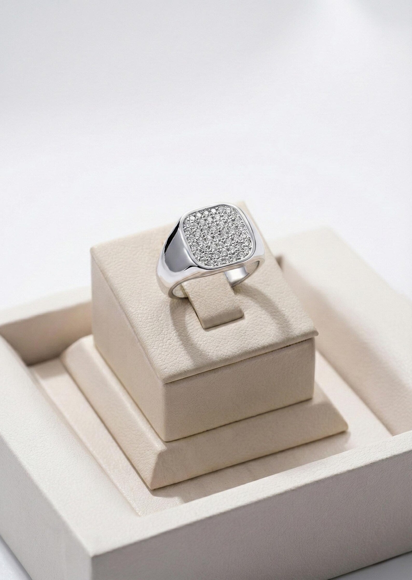 The Noah Ring - Square Diamond Signet Men’s Ring
