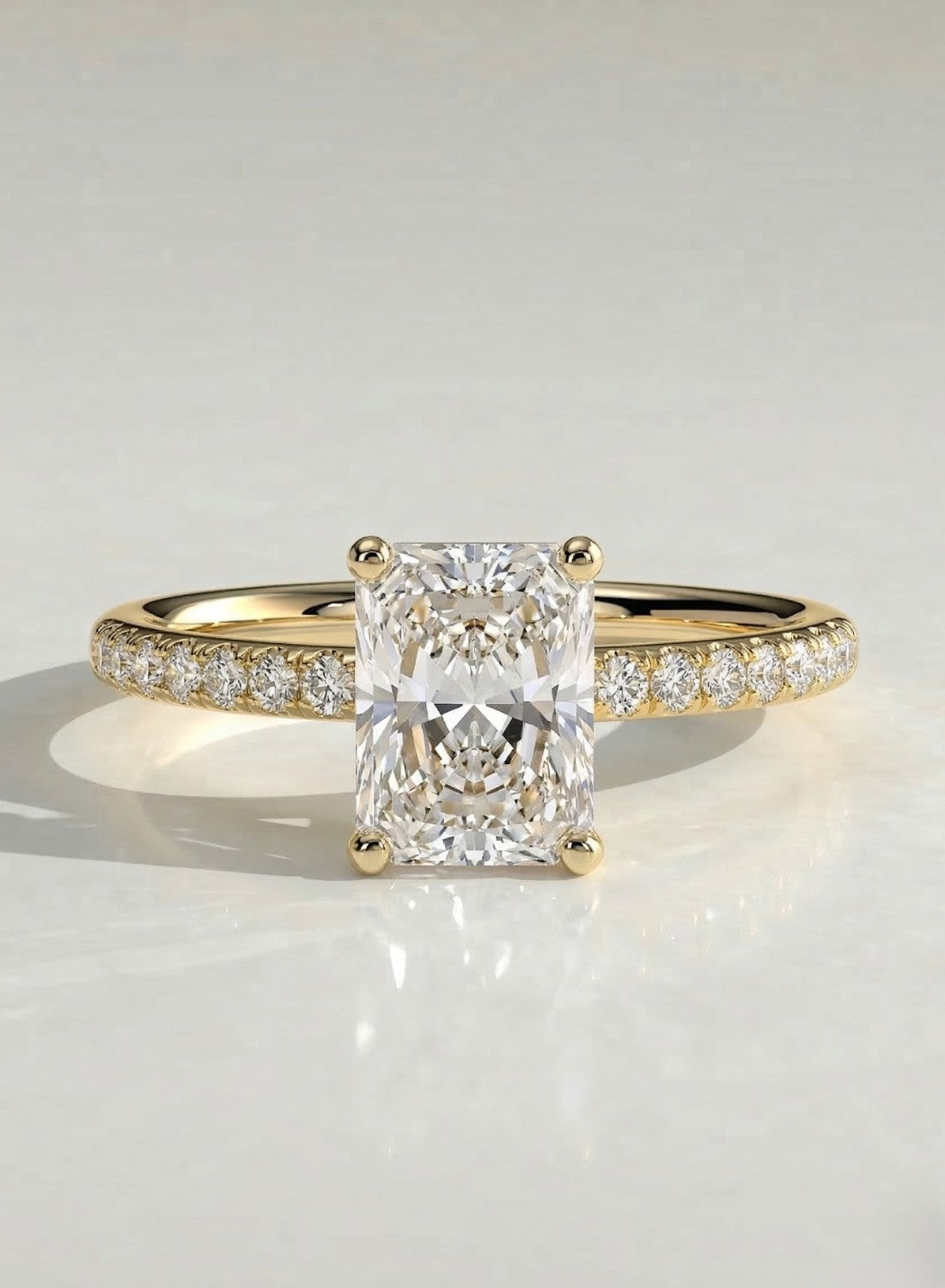 The Nora Ring – Radiant Pave Diamond Engagement Ring