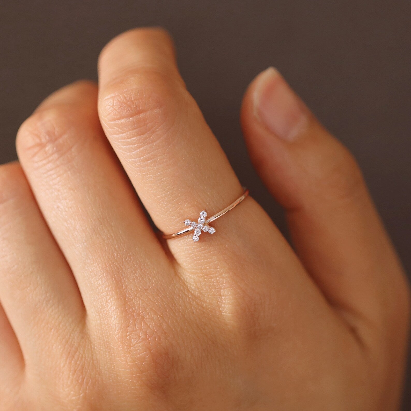 The Nyla Ring - X Motif Diamond Ring