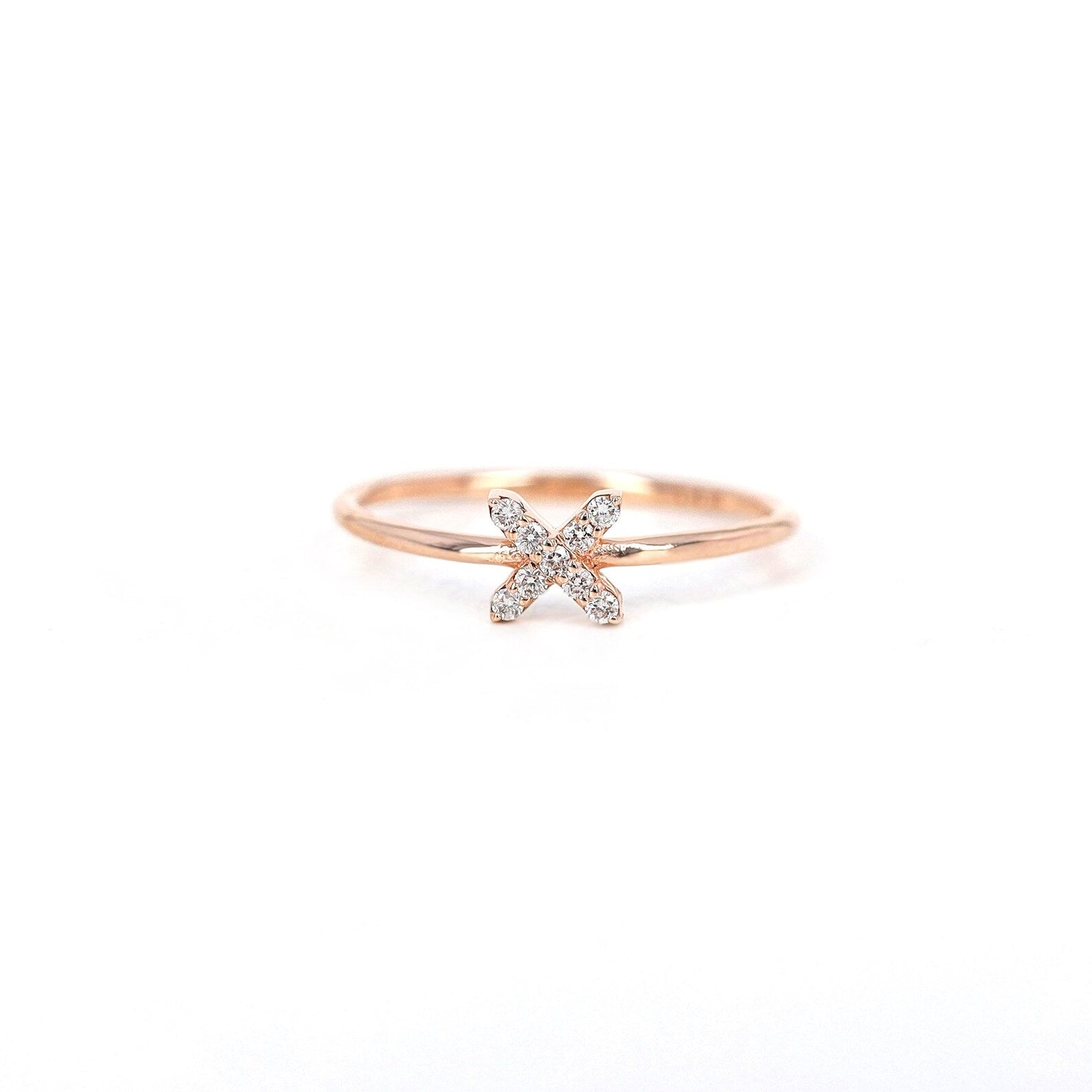 The Nyla Ring - X Motif Diamond Ring