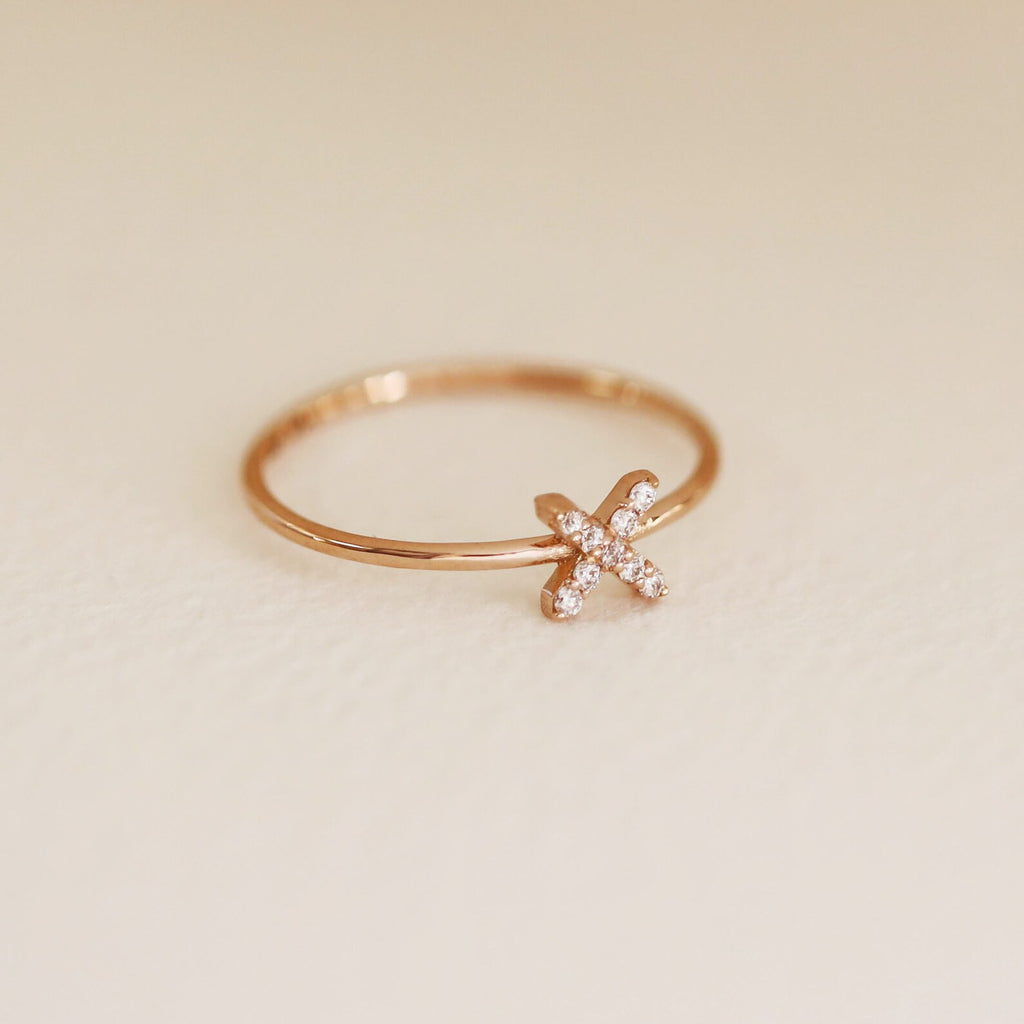 The Nyla Ring - X Motif Diamond Ring