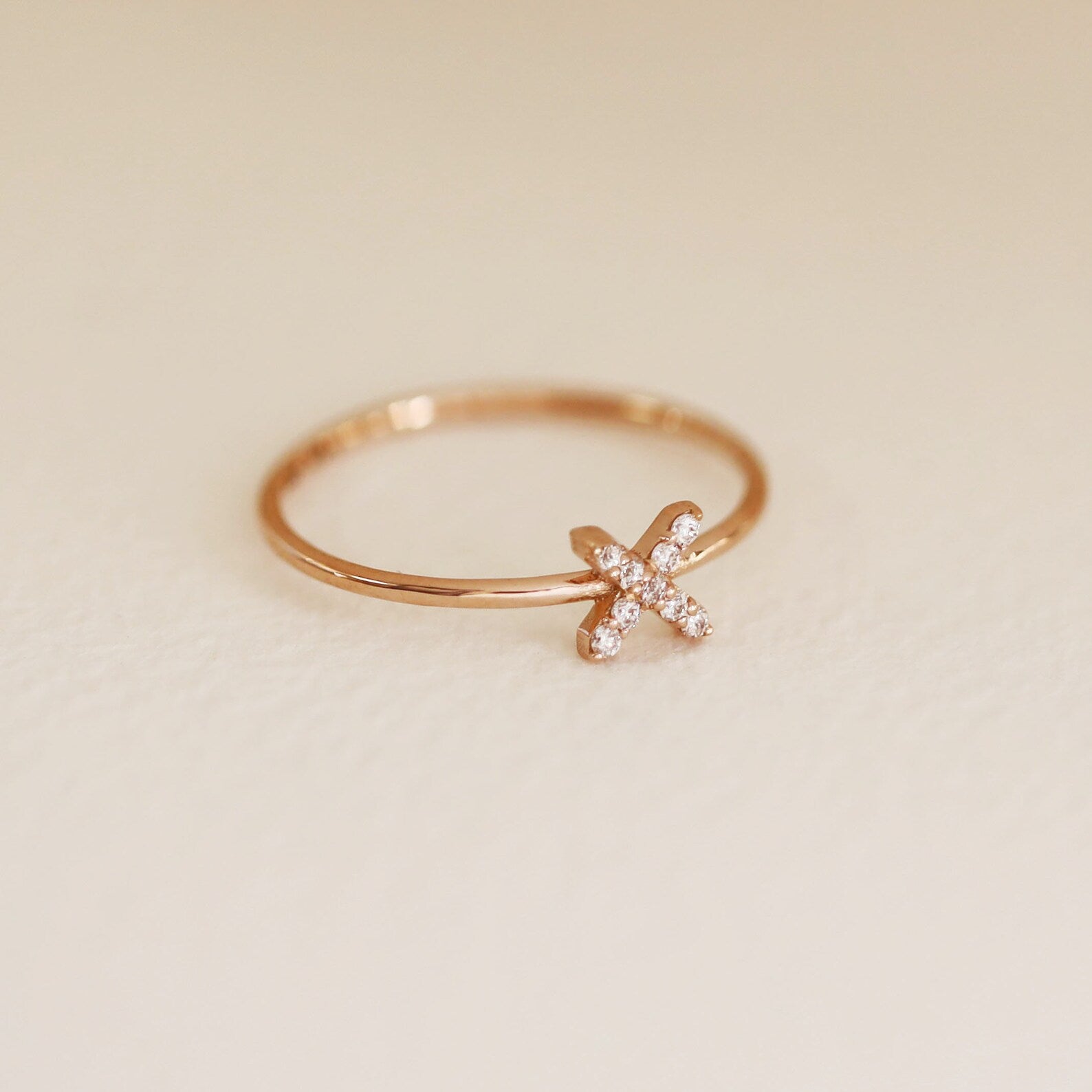 The Nyla Ring - X Motif Diamond Ring
