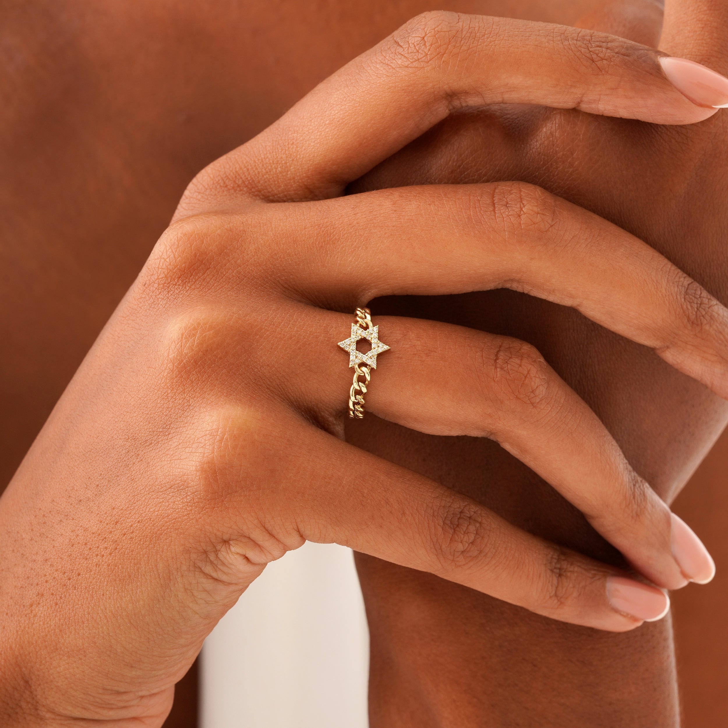 The Orion Link - Geometric Star Chain Statement Ring
