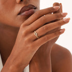 The Orion Link - Geometric Star Chain Statement Ring
