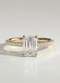 The Pave Chloe - Hidden Halo Diamond Ring With Pave Band