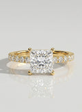 The Pave Freya - Princess Cut Pave Diamond Engagement Ring