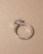 The Quinn Ring - Asscher Cut Half Bezel Engagement Ring