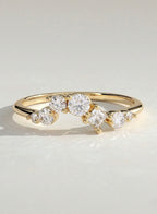 The Reverie Band - Diamond Cluster Ring in 925 Sterling Silver