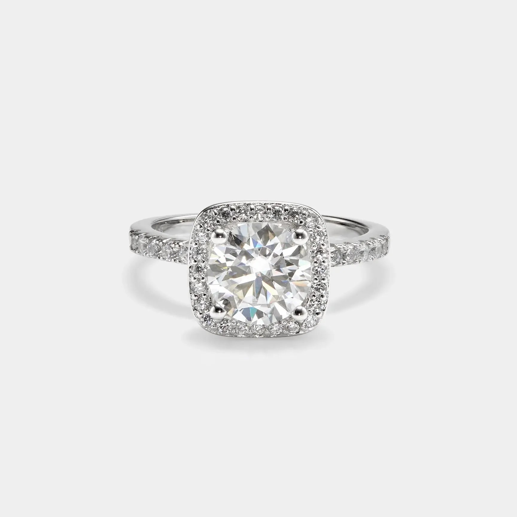 The Rosalie Ring - Round Diamond Halo Engagement Ring