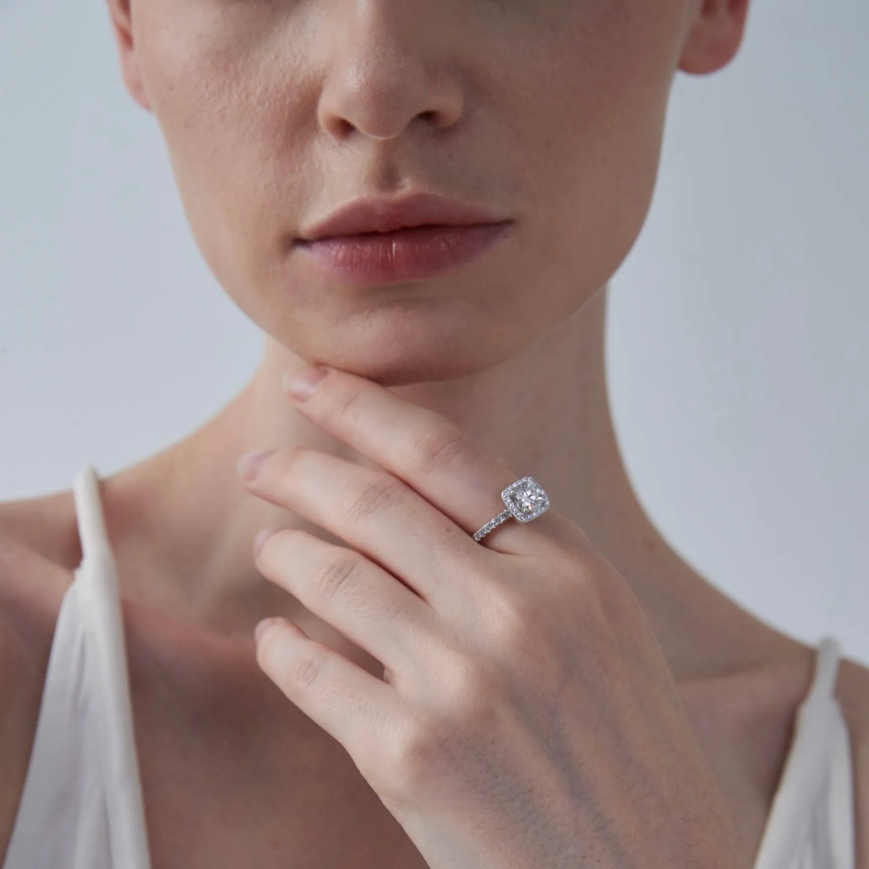 The Rosalie Ring - Round Diamond Halo Engagement Ring