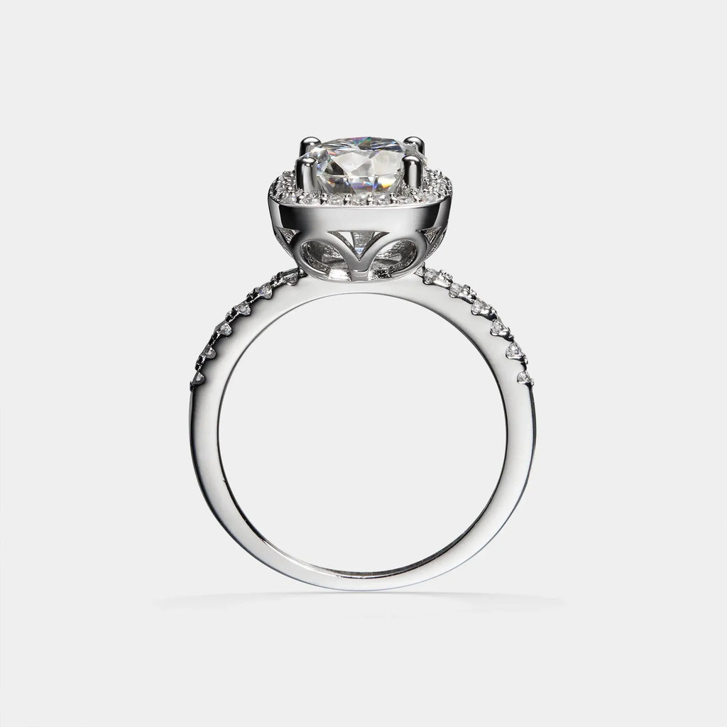 The Rosalie Ring - Round Diamond Halo Engagement Ring