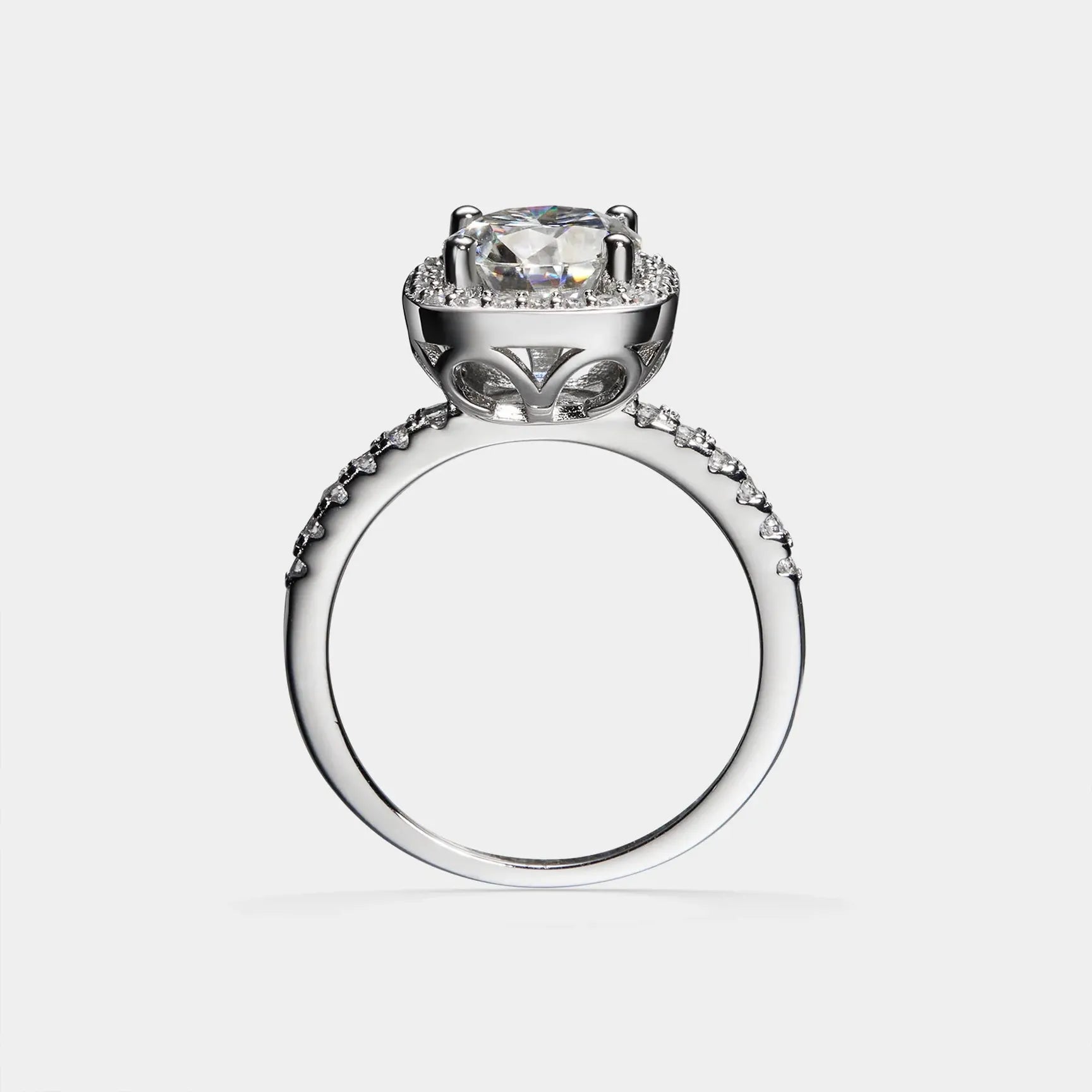 The Rosalie Ring - Round Diamond Halo Engagement Ring