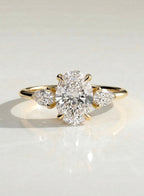 The Rosalind Ring - Oval & Pear Trilogy Engagement Ring