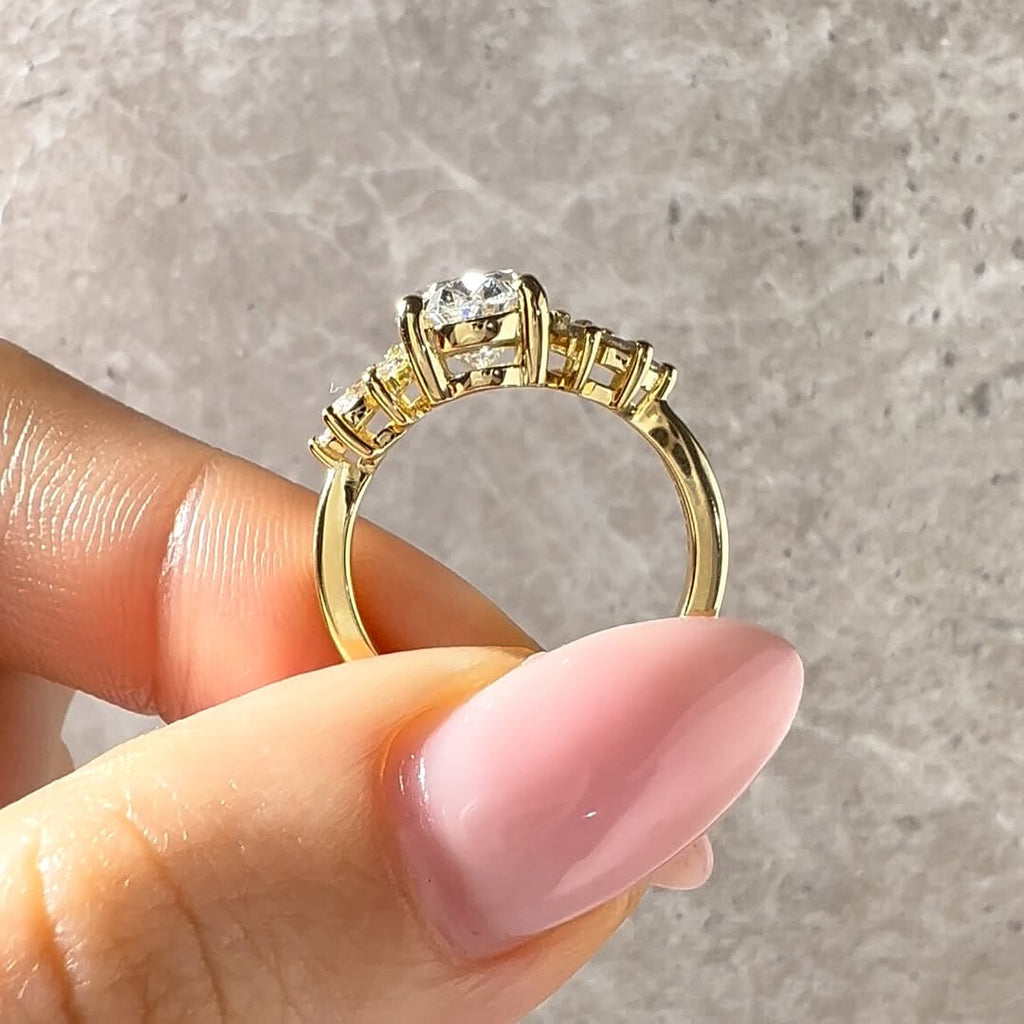 The Scarlett Ring - Oval Floral Cluster Diamond Ring