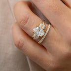 The Scarlett Ring - Oval Floral Cluster Diamond Ring