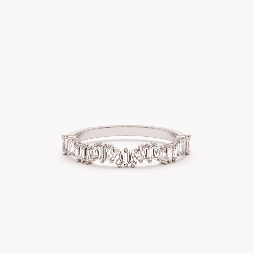 The Selene Band - Graduated Baguette Contour Band