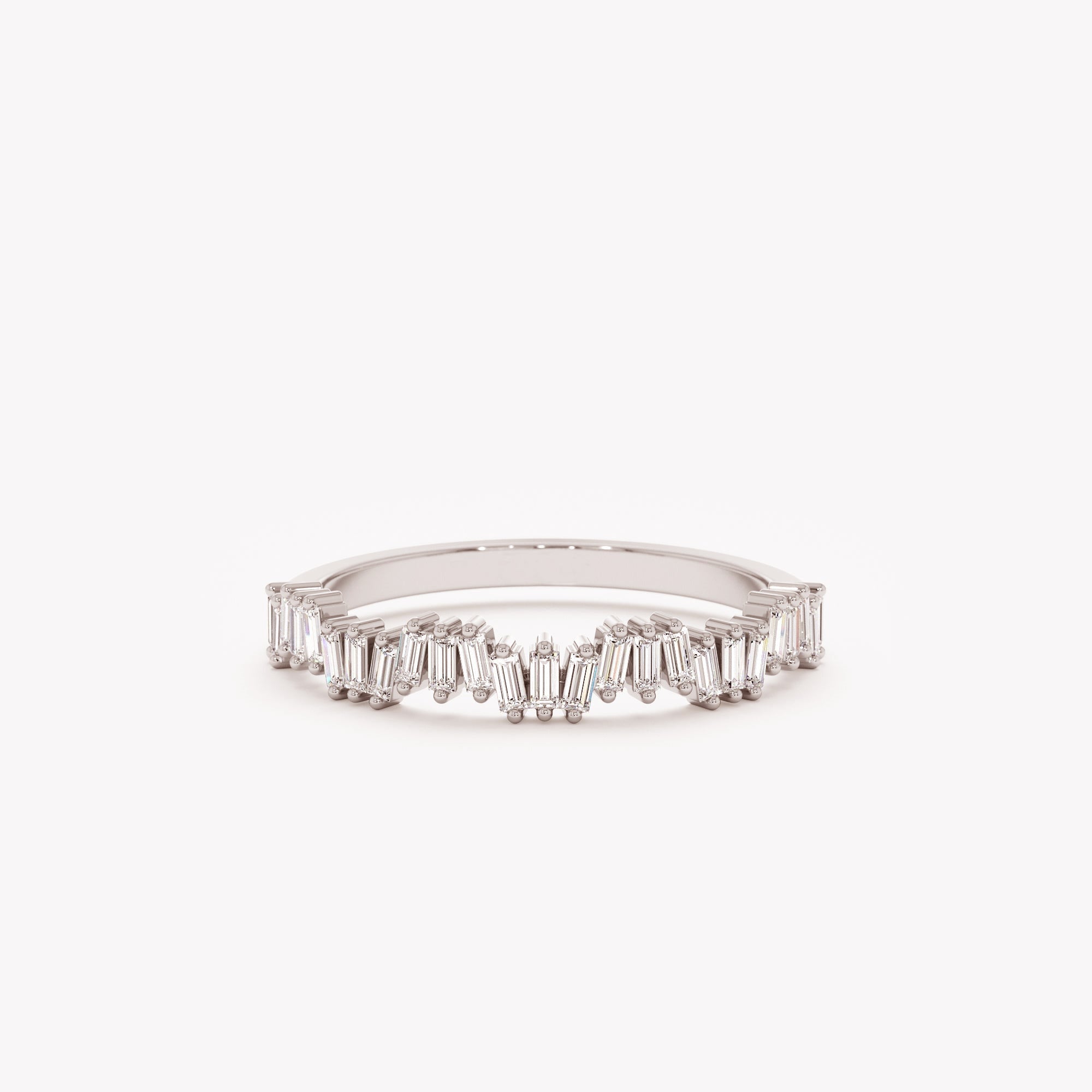 The Selene Band - Graduated Baguette Contour Band