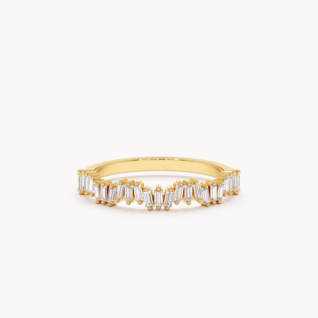 The Selene Band - Graduated Baguette Contour Band