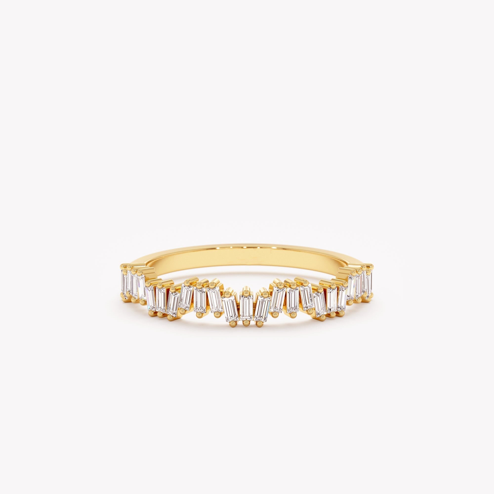 The Selene Band - Graduated Baguette Contour Band
