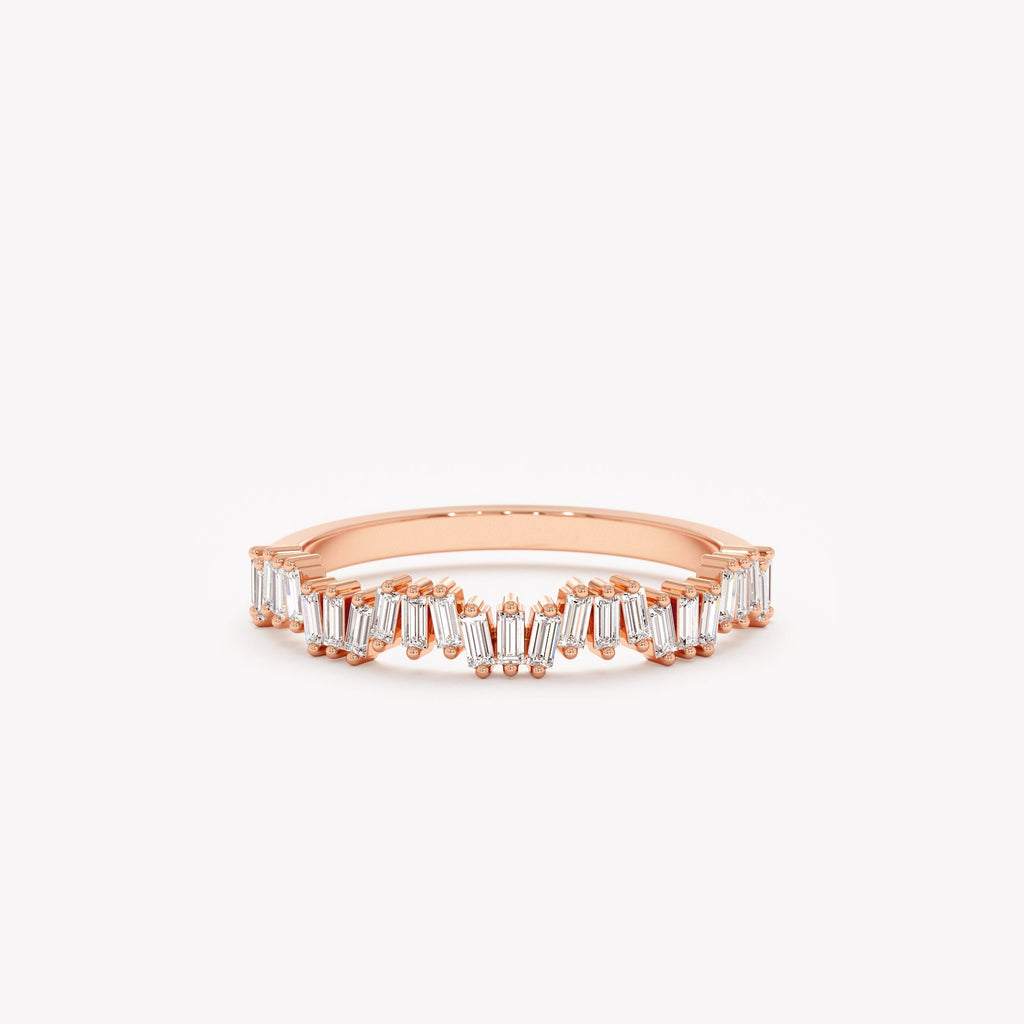 The Selene Band - Graduated Baguette Contour Band