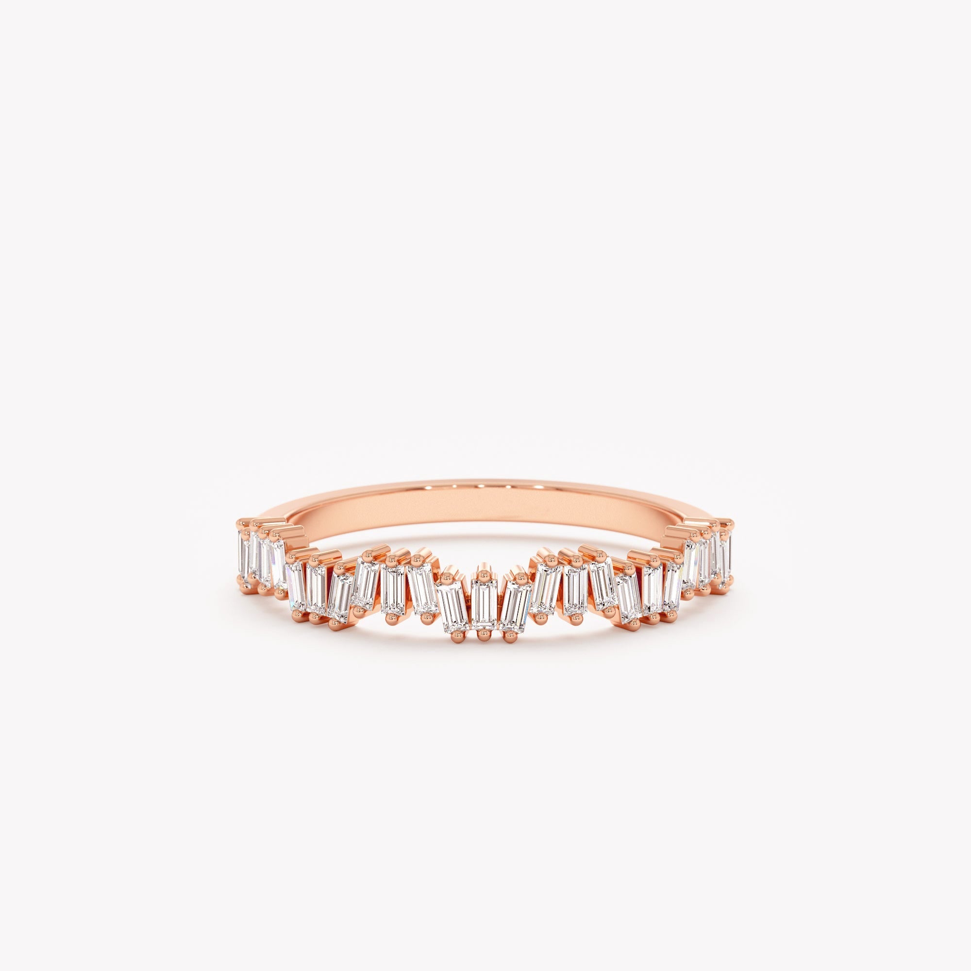 The Selene Band - Graduated Baguette Contour Band