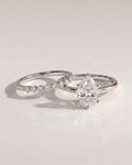 The Selene Bridal Set – Pear Cut Diamond Wedding Set