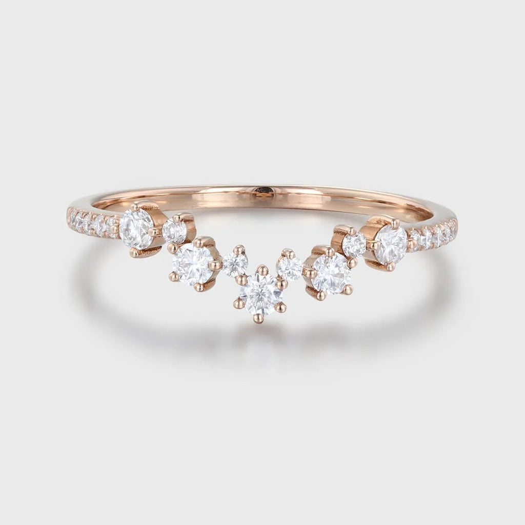 The Serelle Ring - Graduated Diamond Crown Band