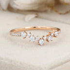 The Serelle Ring - Graduated Diamond Crown Band