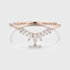 The Serina Ring - Diamond Crown Contour Band