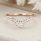The Serina Ring - Diamond Crown Contour Band