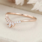 The Serina Ring - Diamond Crown Contour Band