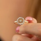 The Solara Ring - Diamond Sunburst Ring