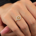 The Solara Ring - Diamond Sunburst Ring
