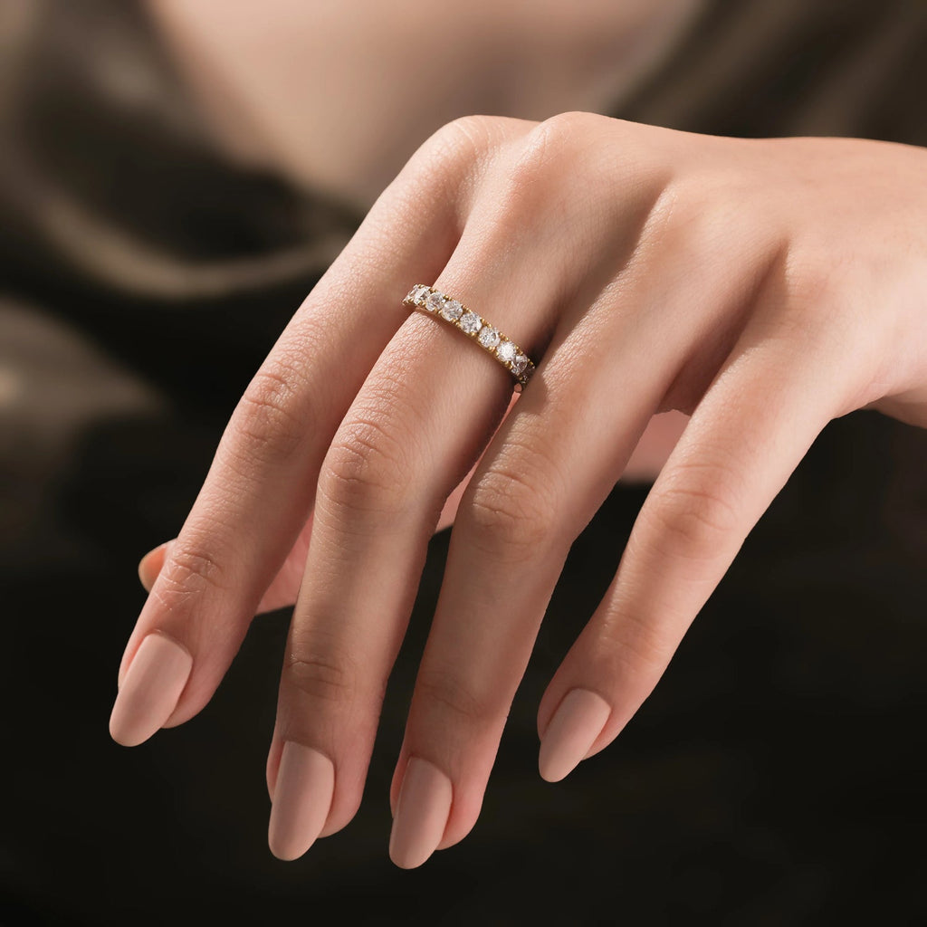 The Soren Band - Shared Prong Full Eternity Band in Silver