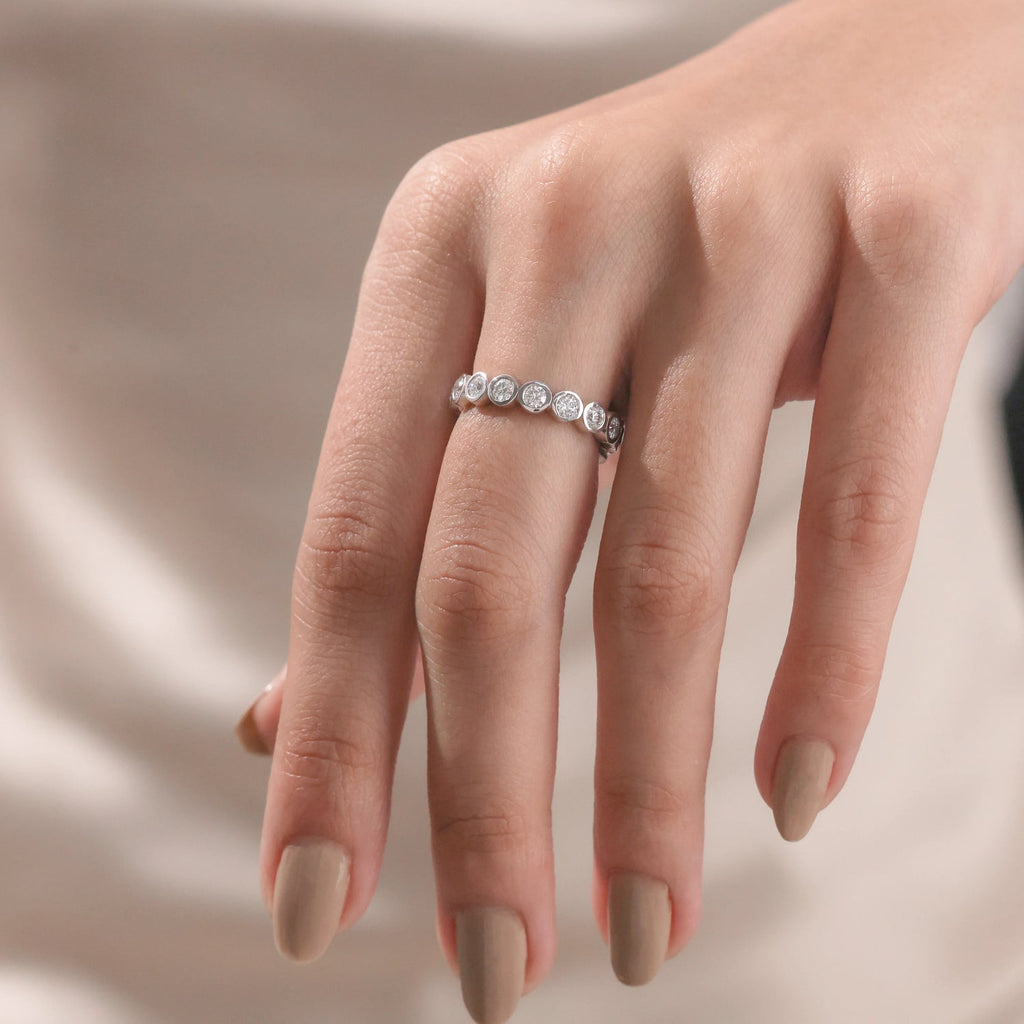 The Sorène Band - Bezel Full Eternity Band in Silver
