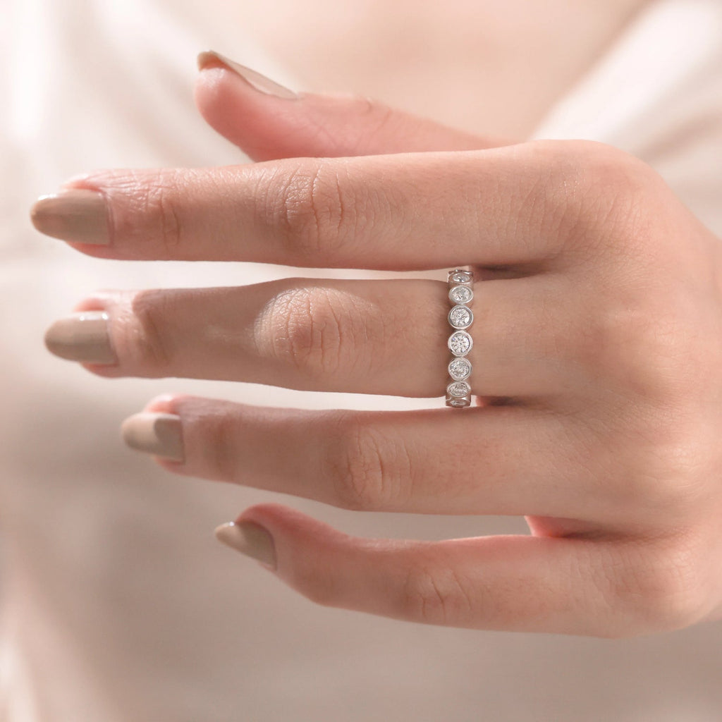 The Sorène Band - Bezel Full Eternity Band in Silver