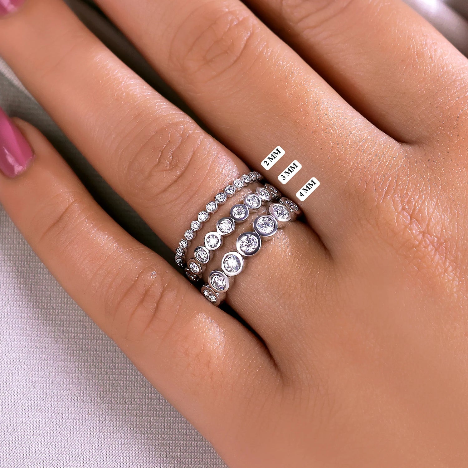 The Sorène Band - Bezel Full Eternity Band in Silver
