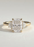 The Stardust Trio Ring - Radiant Three Stone Diamond Ring